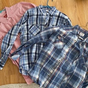 3 siza large men’s shirts.